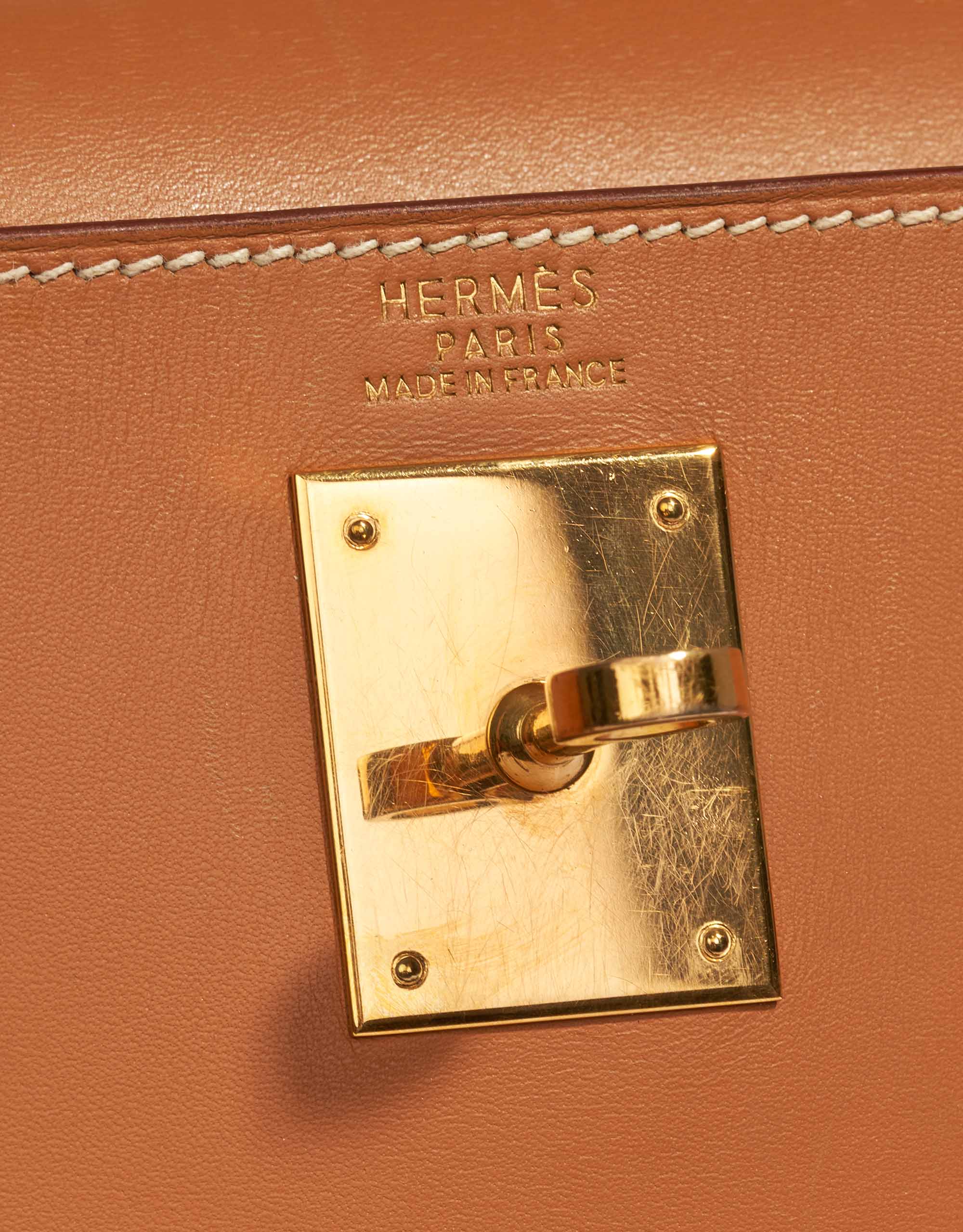 Hermès Kelly Naturelle Chamonix Retourne Handbag