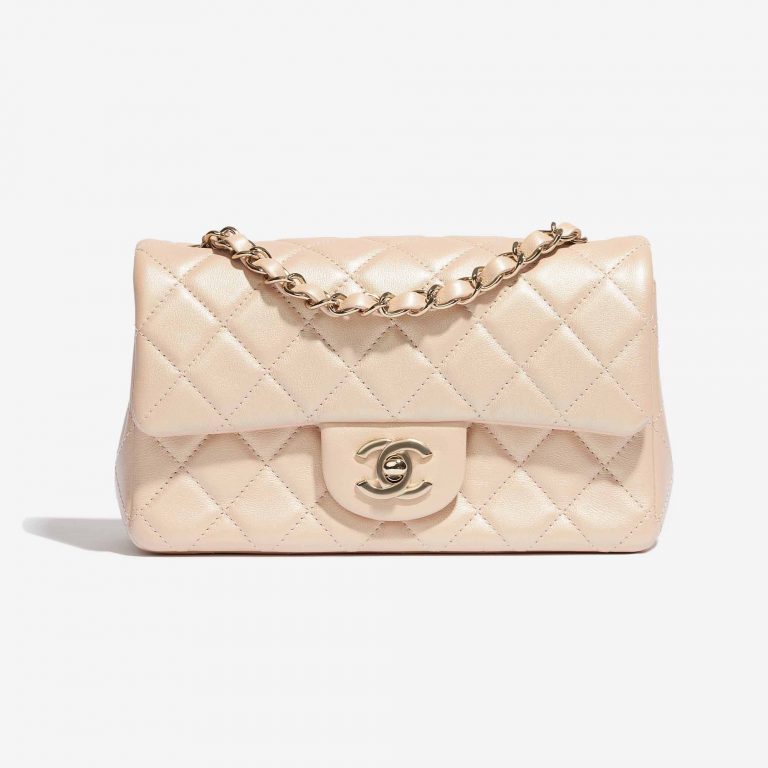 Chanel Timeless Mini Rectangular Lamb Irisdescent Beige