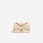 Chanel Timeless rechteckige Mini-Tasche Lammleder Metallic Beige 