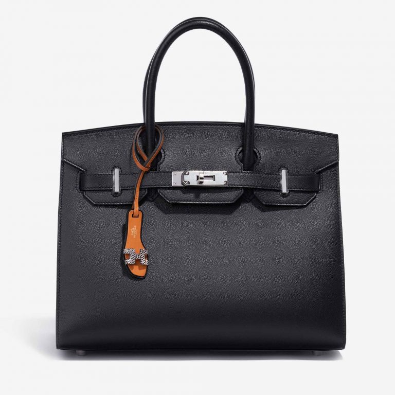 Hermès Oran Nano Salvator Lizard Ombre / Black / Natural Sable