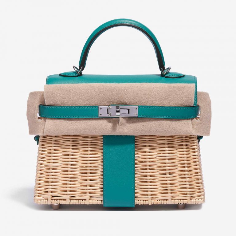 Hermès Kelly Picnic 20 Osier / Swift Vert Verone