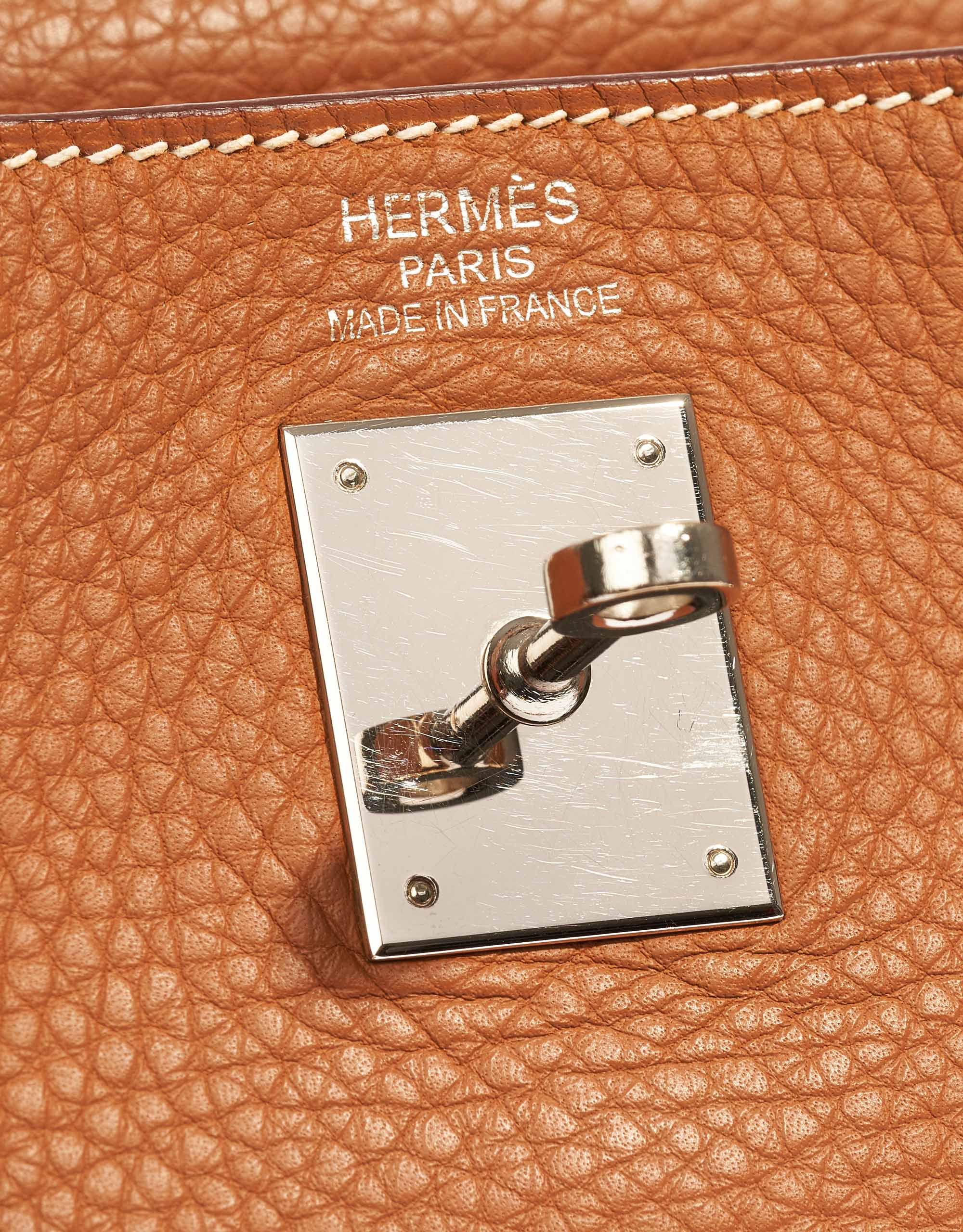 Hermes Gold 28 Togo Kelly Retourne Tan Gold Shoulder Bag Classic U