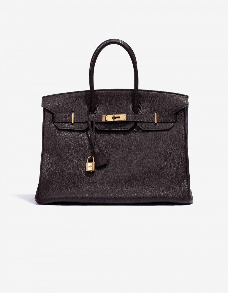 Hermes Birkin 35 Clemence Leather Chocolate SACLAB