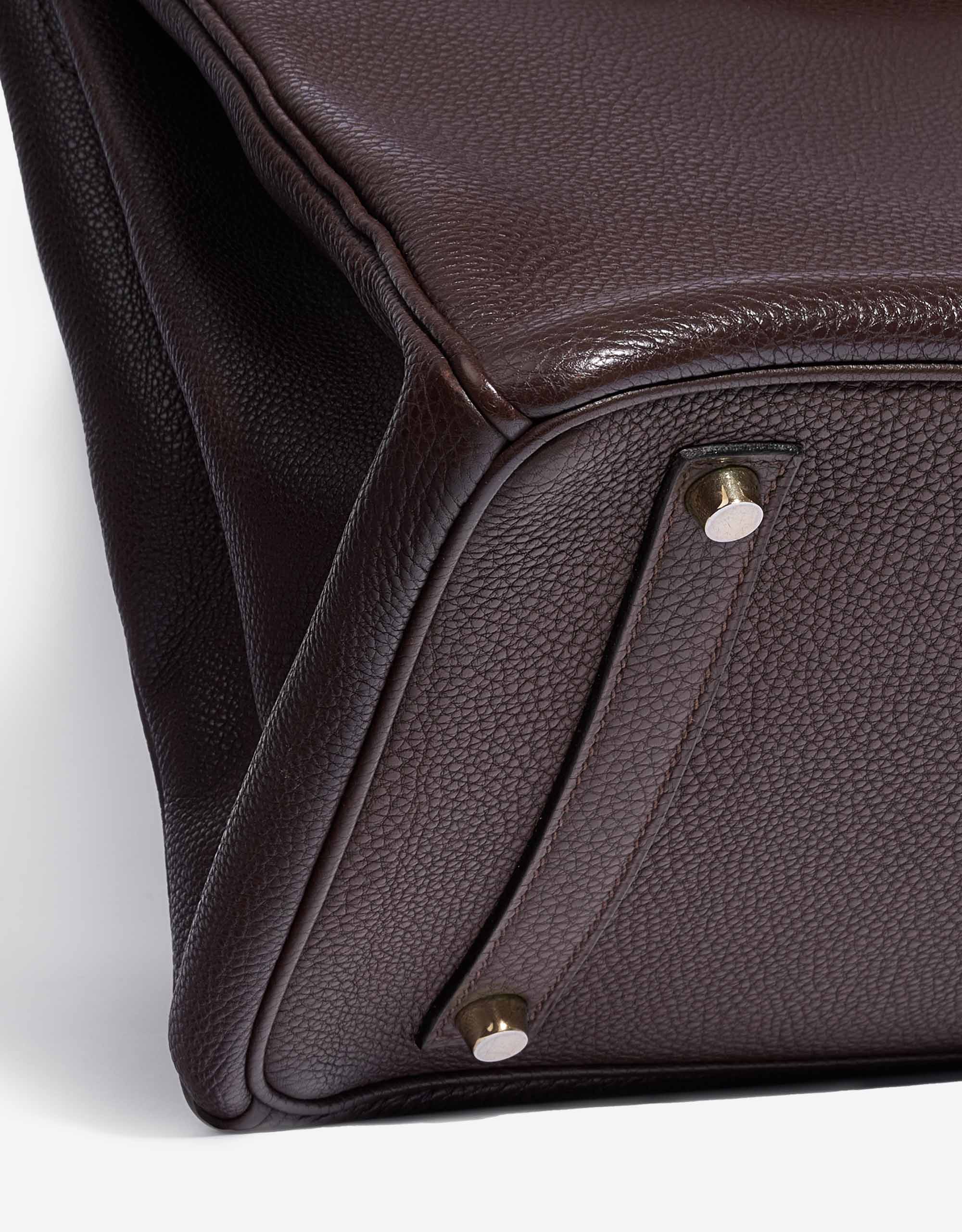 Hermes Birkin 35cm Chocolate Brown Smooth Leather - Upper-Luxury