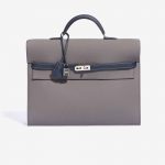 Hermès Kelly Depeche 34 Clemence Gris Mouette / Blue Nuit