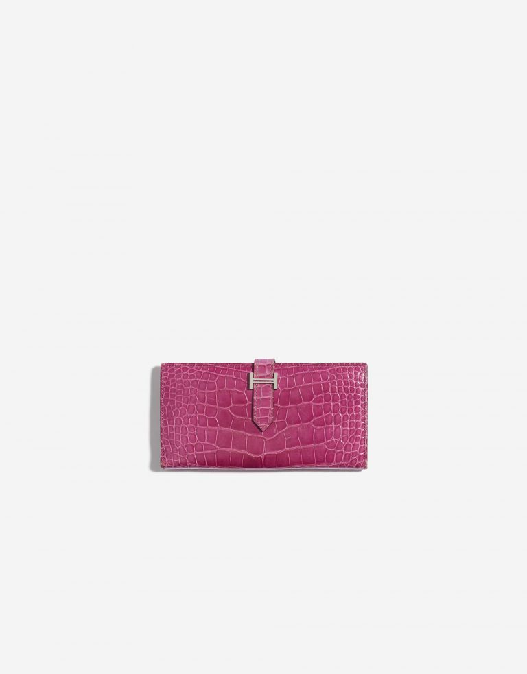 Pre-owned Hermès bag Wallet Bearn Fuchsia Alligator | Sell your designer bag on Saclab.com