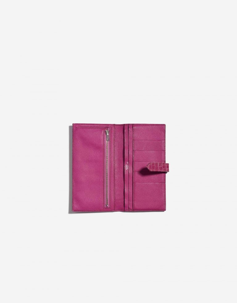 Pre-owned Hermès bag Wallet Bearn Fuchsia Alligator | Sell your designer bag on Saclab.com