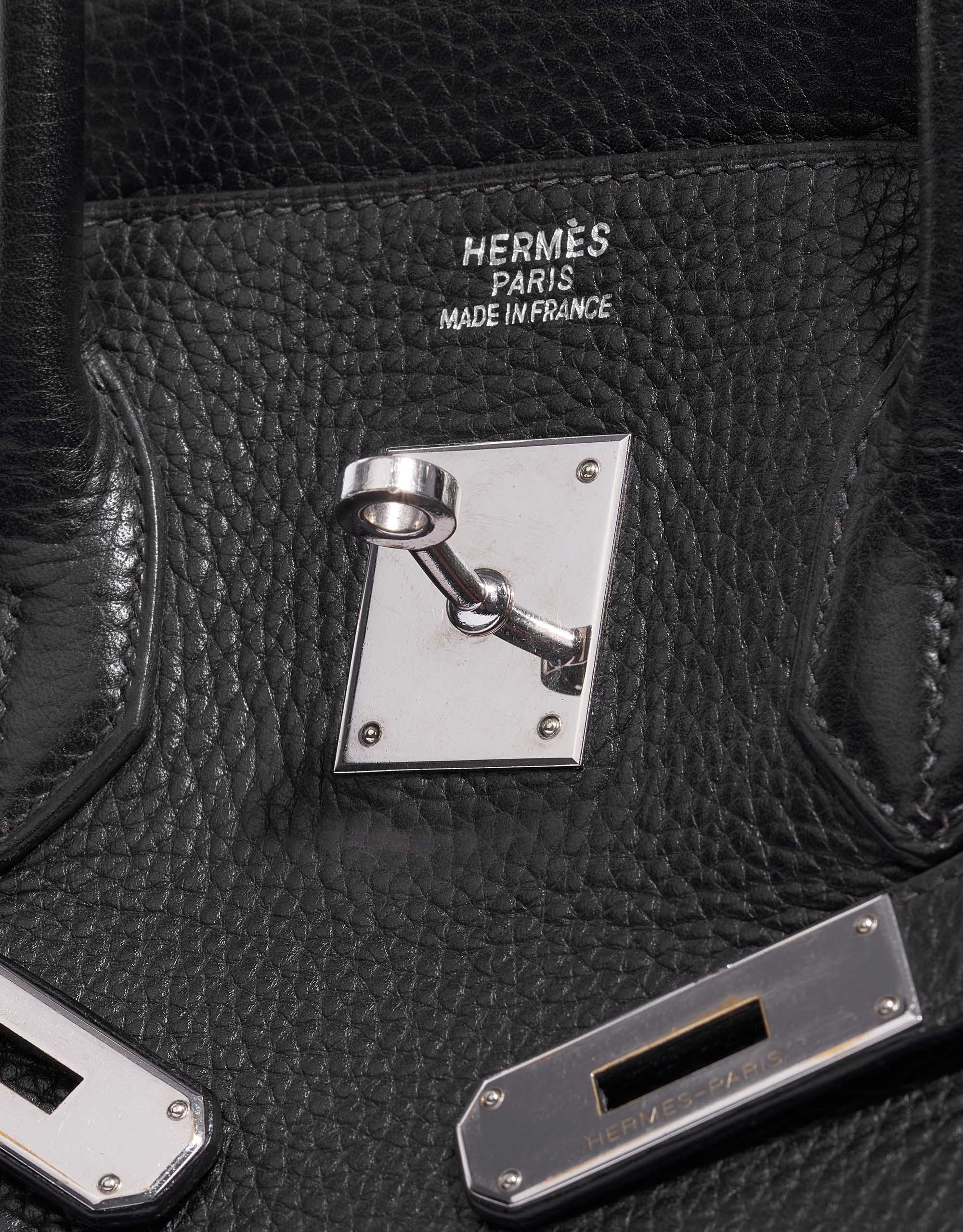 Birkin 35 leather handbag Hermès Black in Leather - 34028158