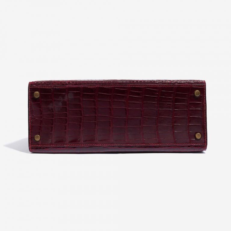 Hermès Kelly 28 Porosus Crocodile Bordeaux