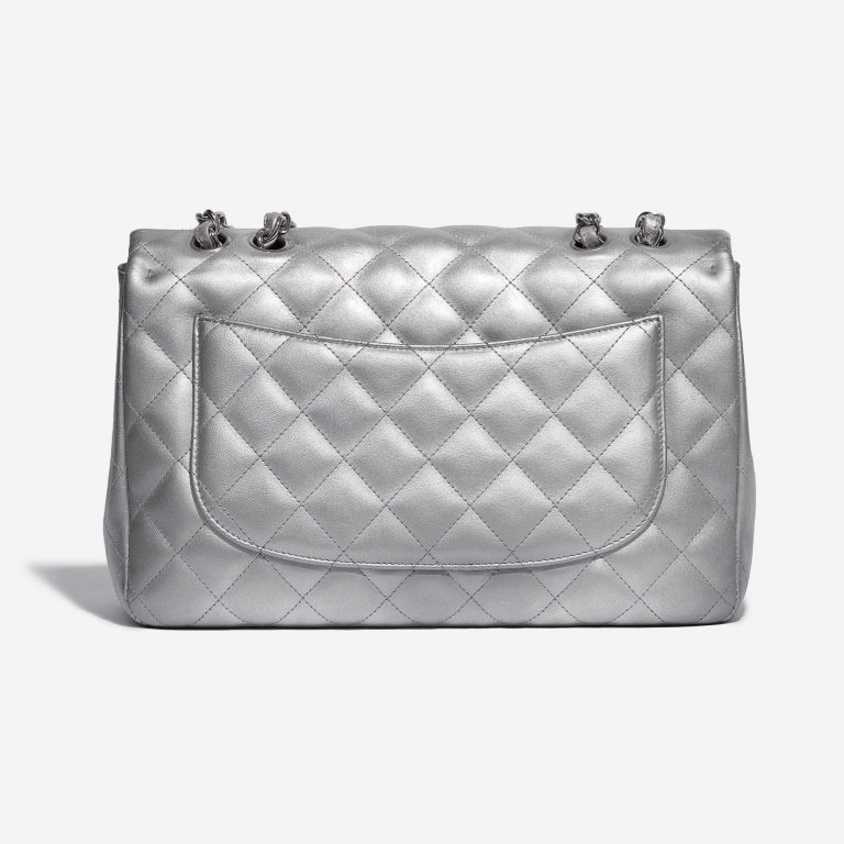 Chanel Timeless Jumbo-Tasche Lammleder Silber