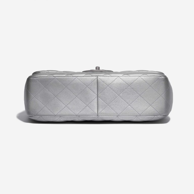 Chanel Timeless Jumbo-Tasche Lammleder Silber