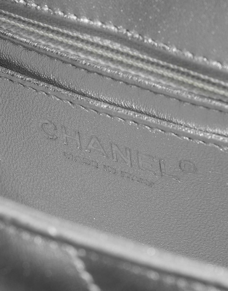 Chanel Timeless Jumbo-Tasche Lammleder Silber