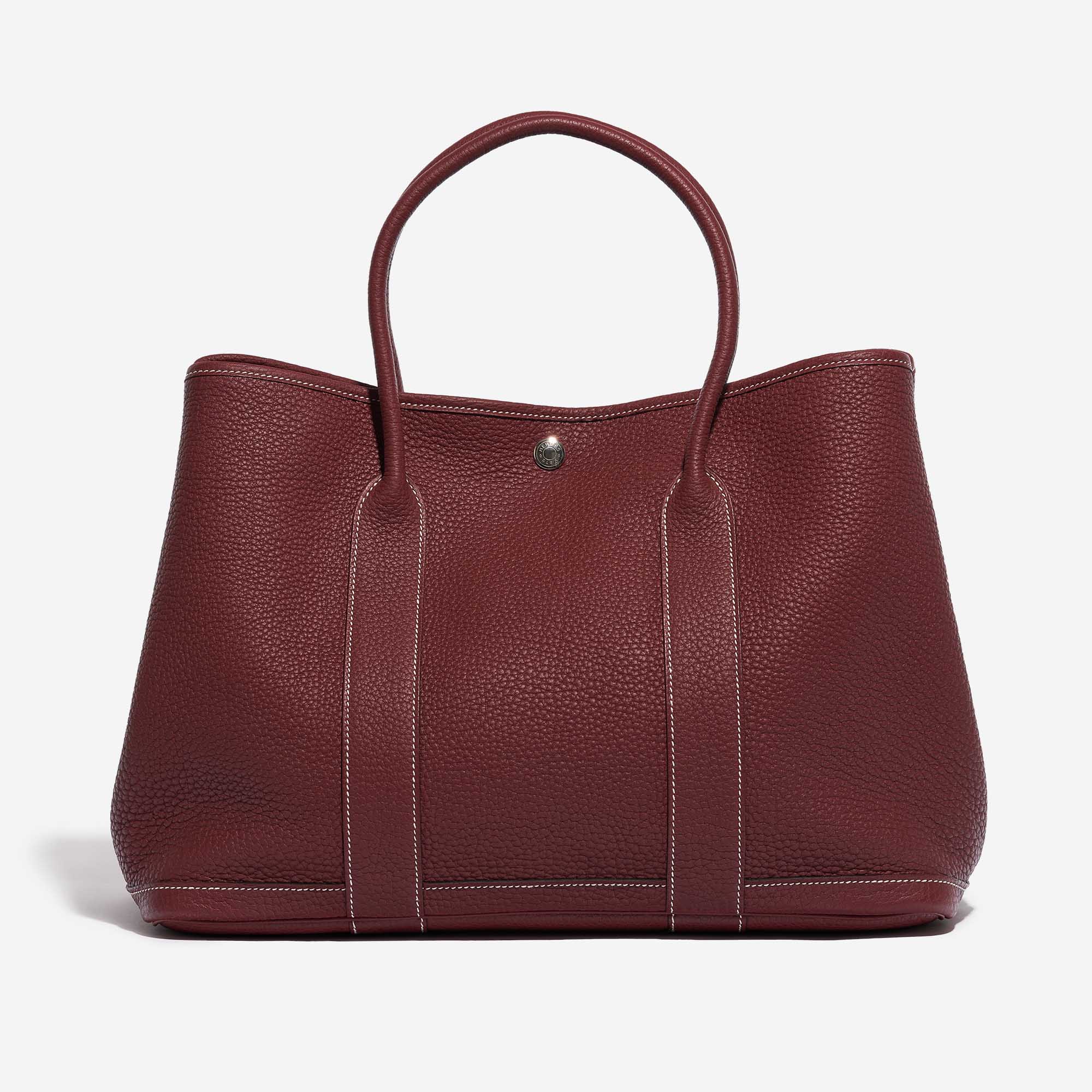 Her.mes Garden Party 30/36 Bag Togo Leather WAX Rouge Grenat High