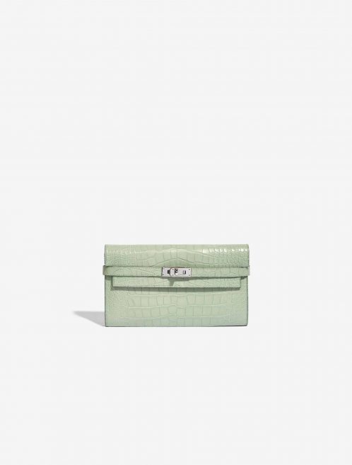 Hermès Kelly Portefeuille Long Alligator Matte Vert D&#039;Eau