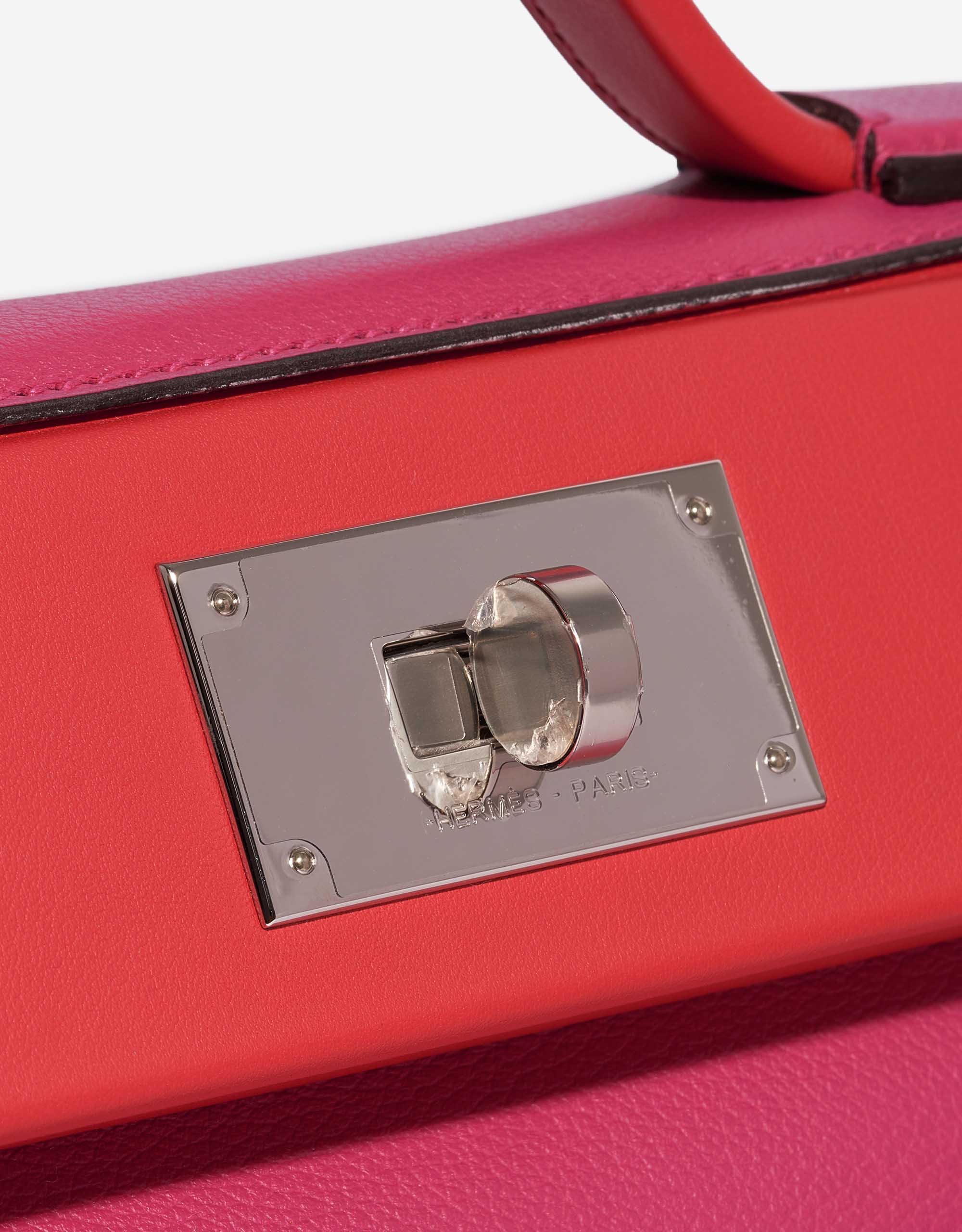 Hermès 24/24 21 In Rouge De Coeur Evercolor And Swift With Gold