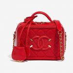 Chanel Vanity Case Small Caviar Red