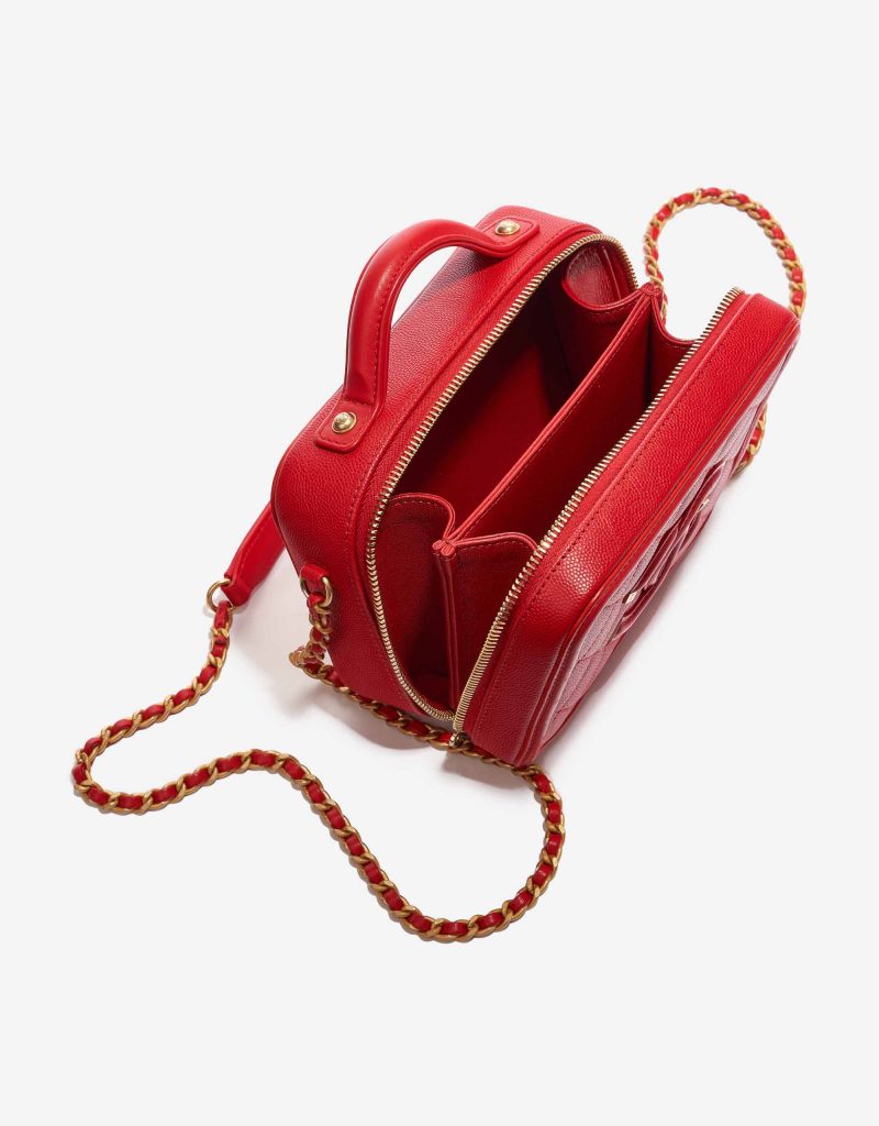 Chanel Vanity Case Small Caviar Red SACLÀB