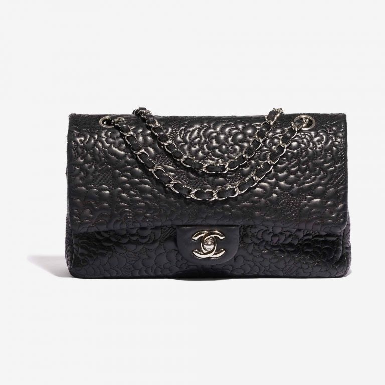 Chanel Timeless Medium Lamb Camellia Black