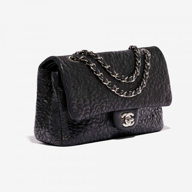 Chanel Timeless Medium Lamb Camellia Black