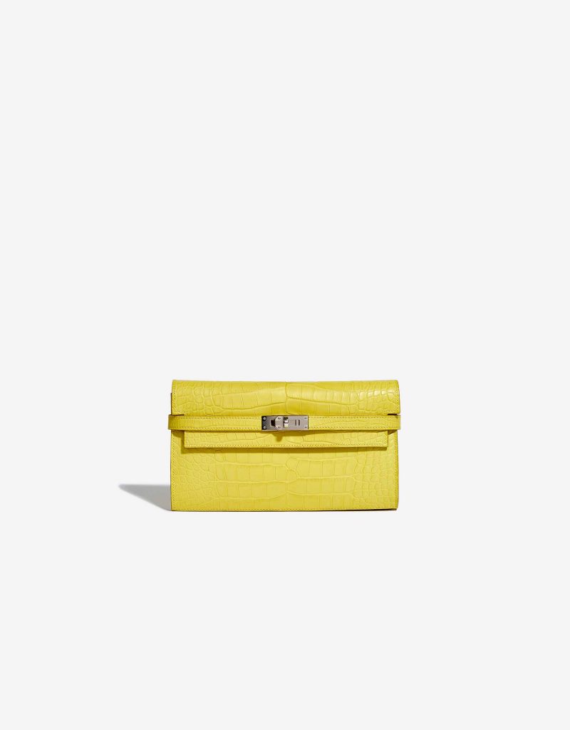 Hermès Kelly Long Wallet Alligator Matte Mimosa