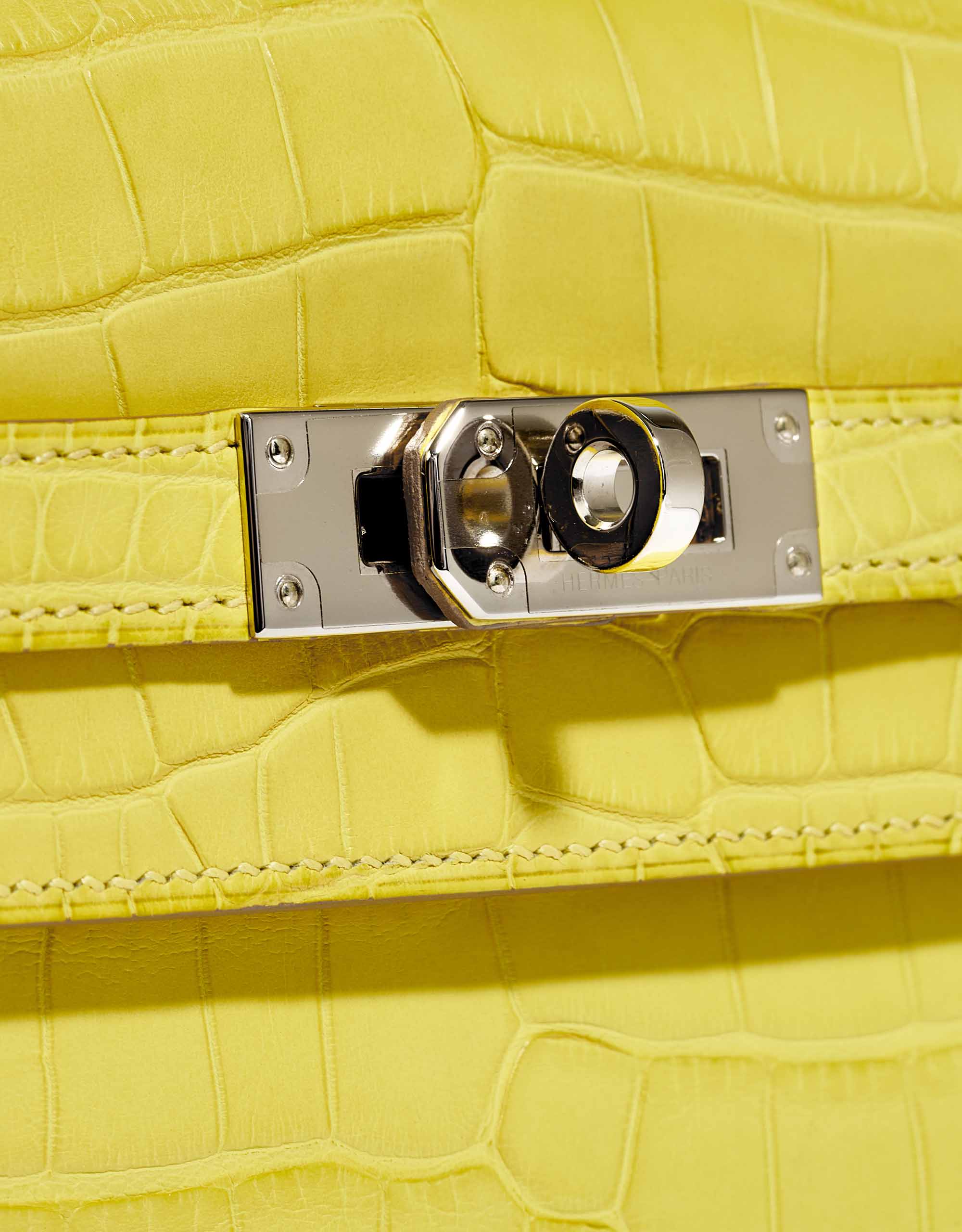 Hermès Kelly Long Wallet mattes Alligatorleder Mimosa 