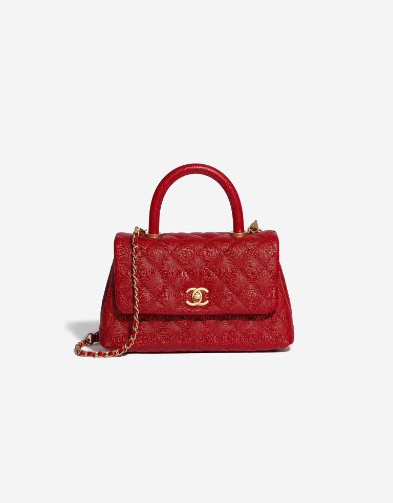 Chanel Handle Small Caviar Red