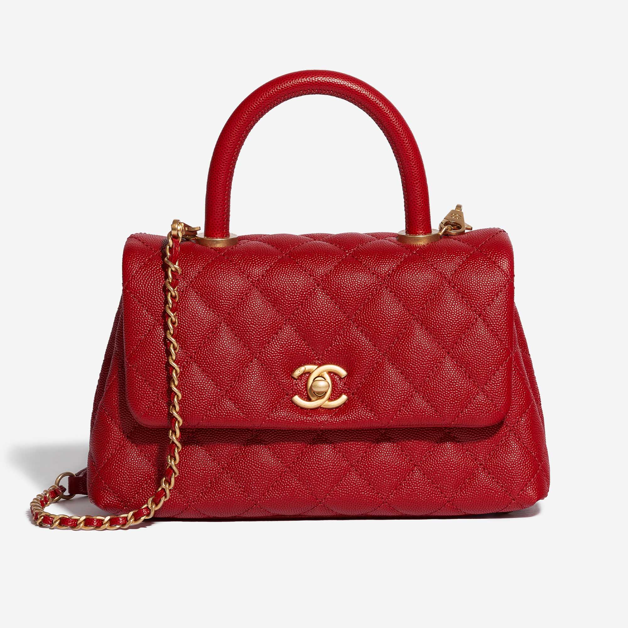 Chanel Handle Small Caviar Red