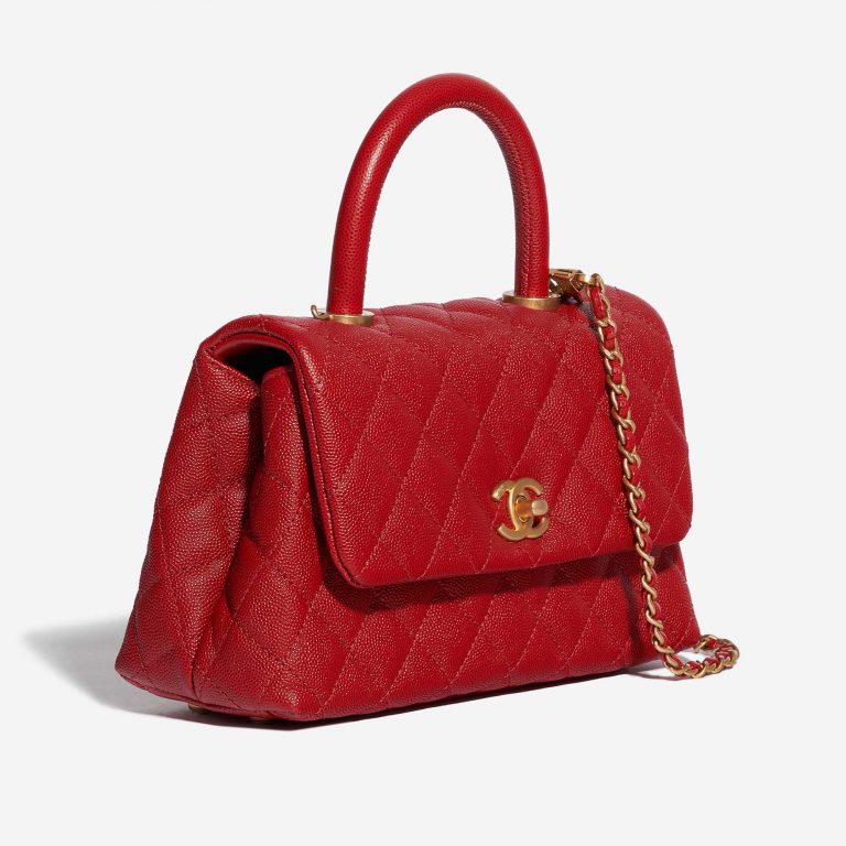 Chanel Handle Small Caviar Red