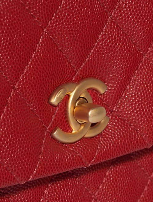 Chanel Handle kleine Tasche Caviar-Leder Rot