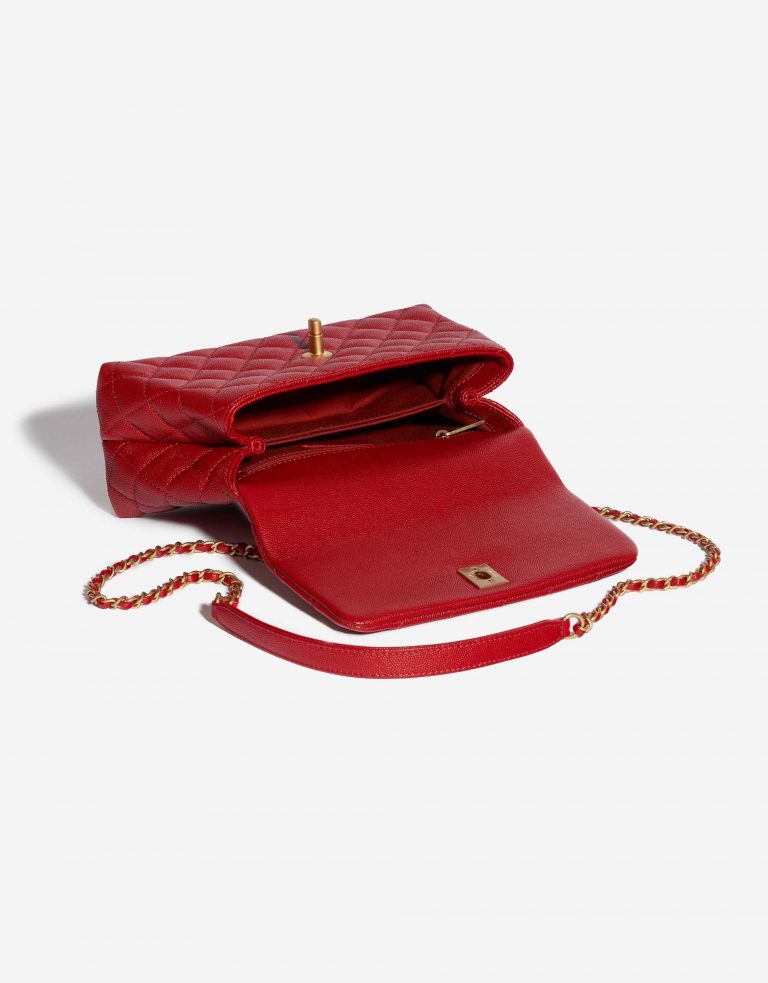 Chanel Handle Small Caviar Red