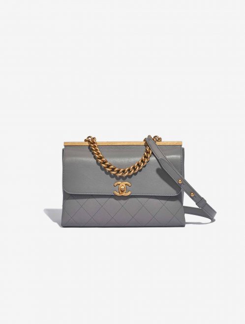 Chanel Timeless Chain Handle Lamb Grey Chanel Timeless Chain Handle Lamb Grey