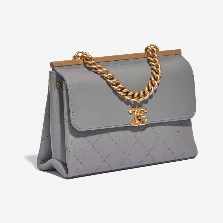 Chanel Timeless Henkeltasche Lammleder Grau