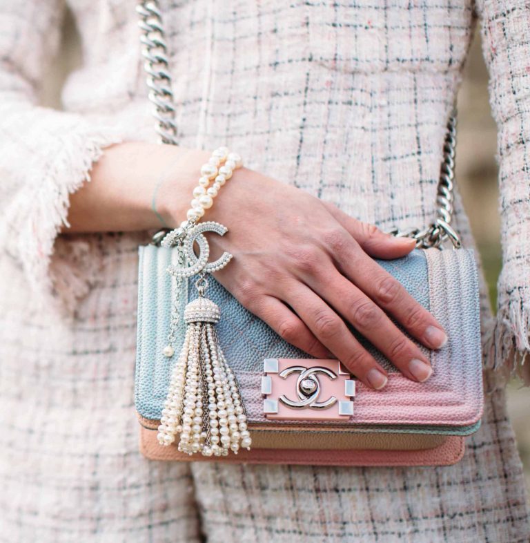 chanel bag with pearls