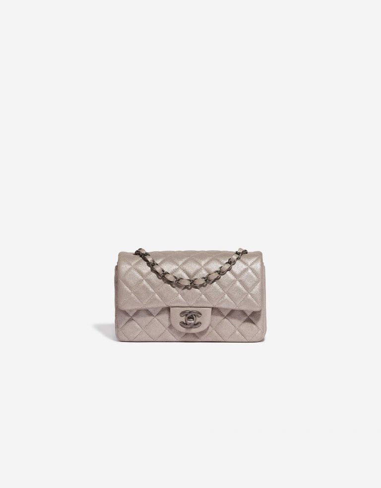 Chanel Timeless Mini-Tasche Ziegenleder Metallic Champagne