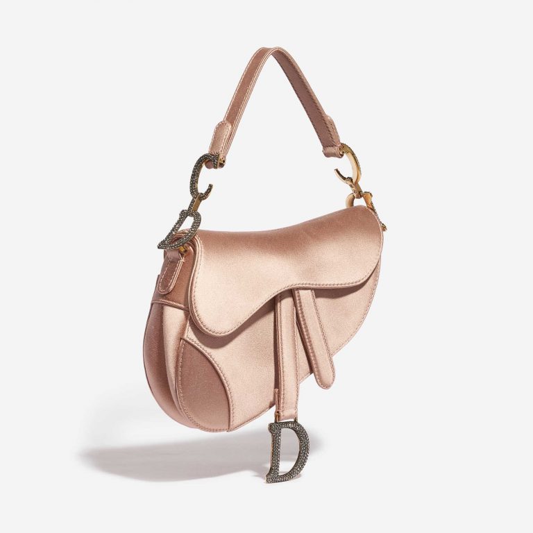 Dior Saddle Mini-Tasche Satin Beige Rosa