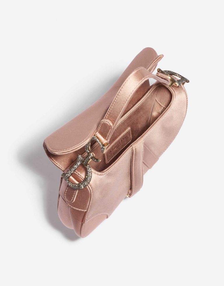 Dior Saddle Mini-Tasche Satin Beige Rosa