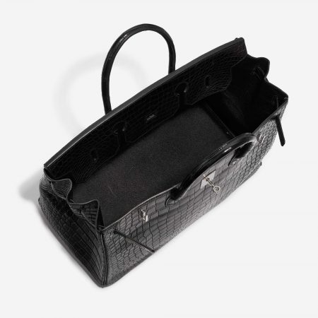 Hermès Birkin 40 Matte Porosus Crocodile Black | SACLÀB