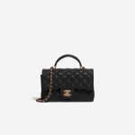 Chanel Classique Avec Poignée Mini Rectangulaire Veau Grainé Noir