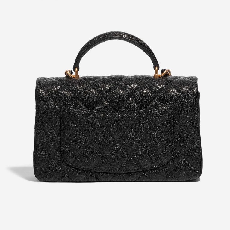 Chanel Classique Avec Poignée Mini Rectangulaire Veau Grainé Noir