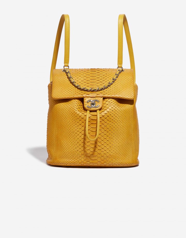 Chanel Backpack Python Yellow