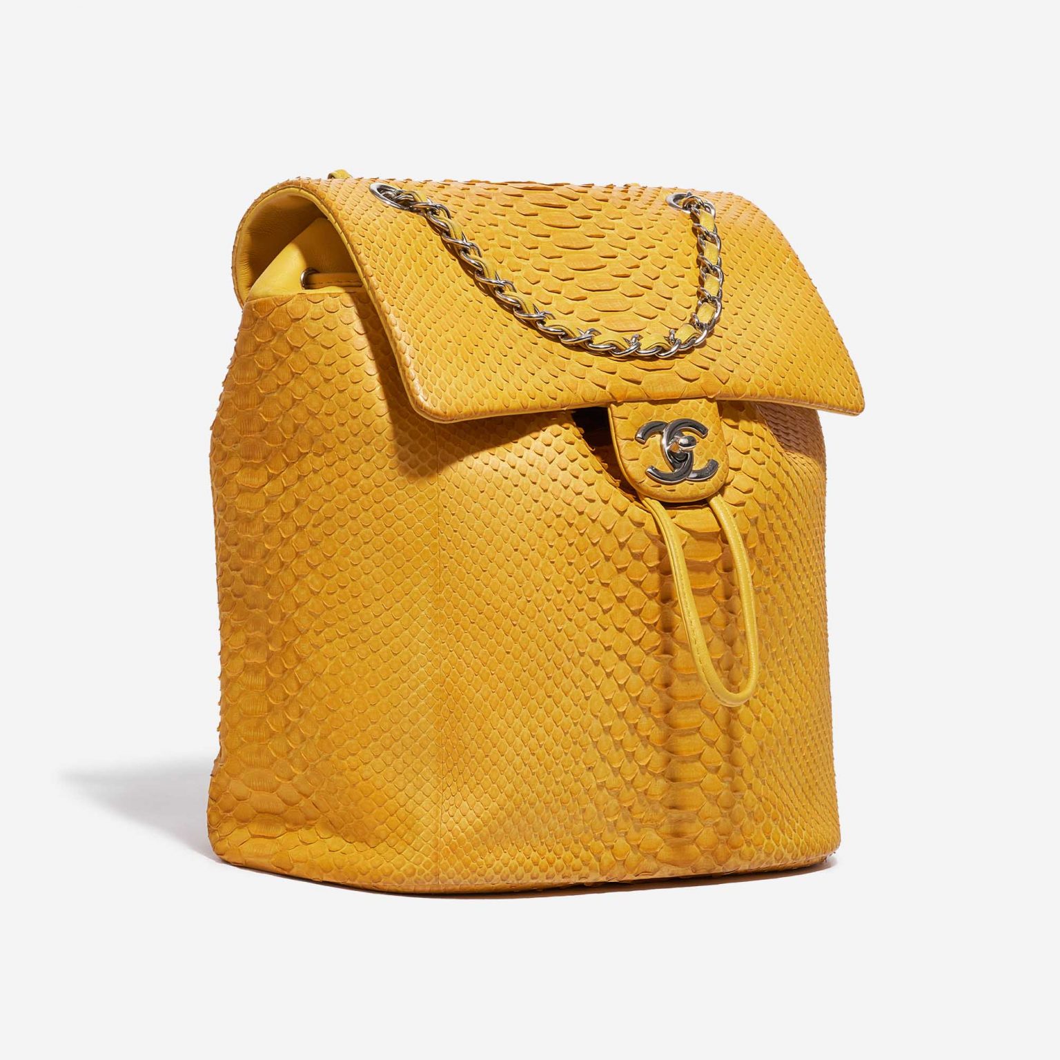 Chanel Backpack Python Yellow SACLÀB