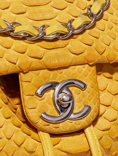 Chanel Rucksack Pythonleder Gelb 