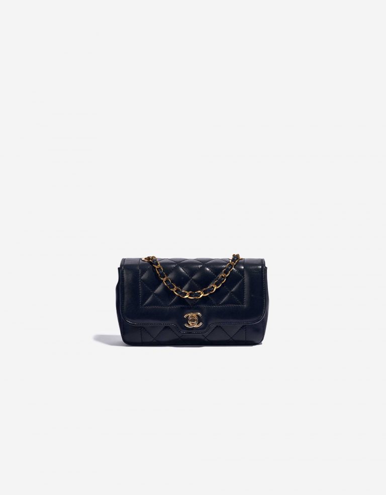 Chanel Diana Small Lamb Dark Blue