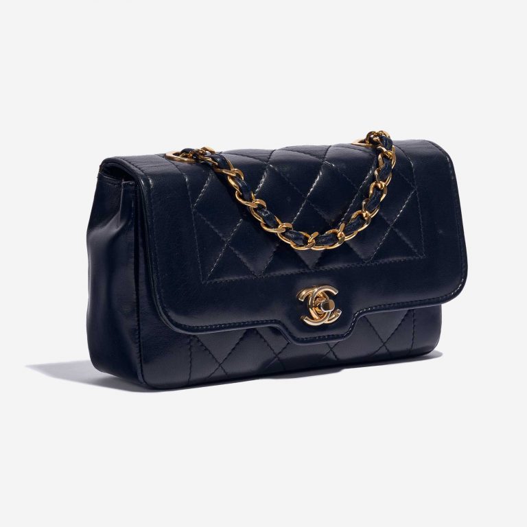 Chanel Diana Small Lamb Dark Blue