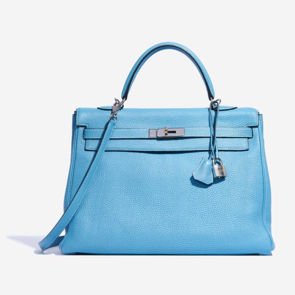 Hermès Kelly 35 Clemence Blue Jean | SACLÀB