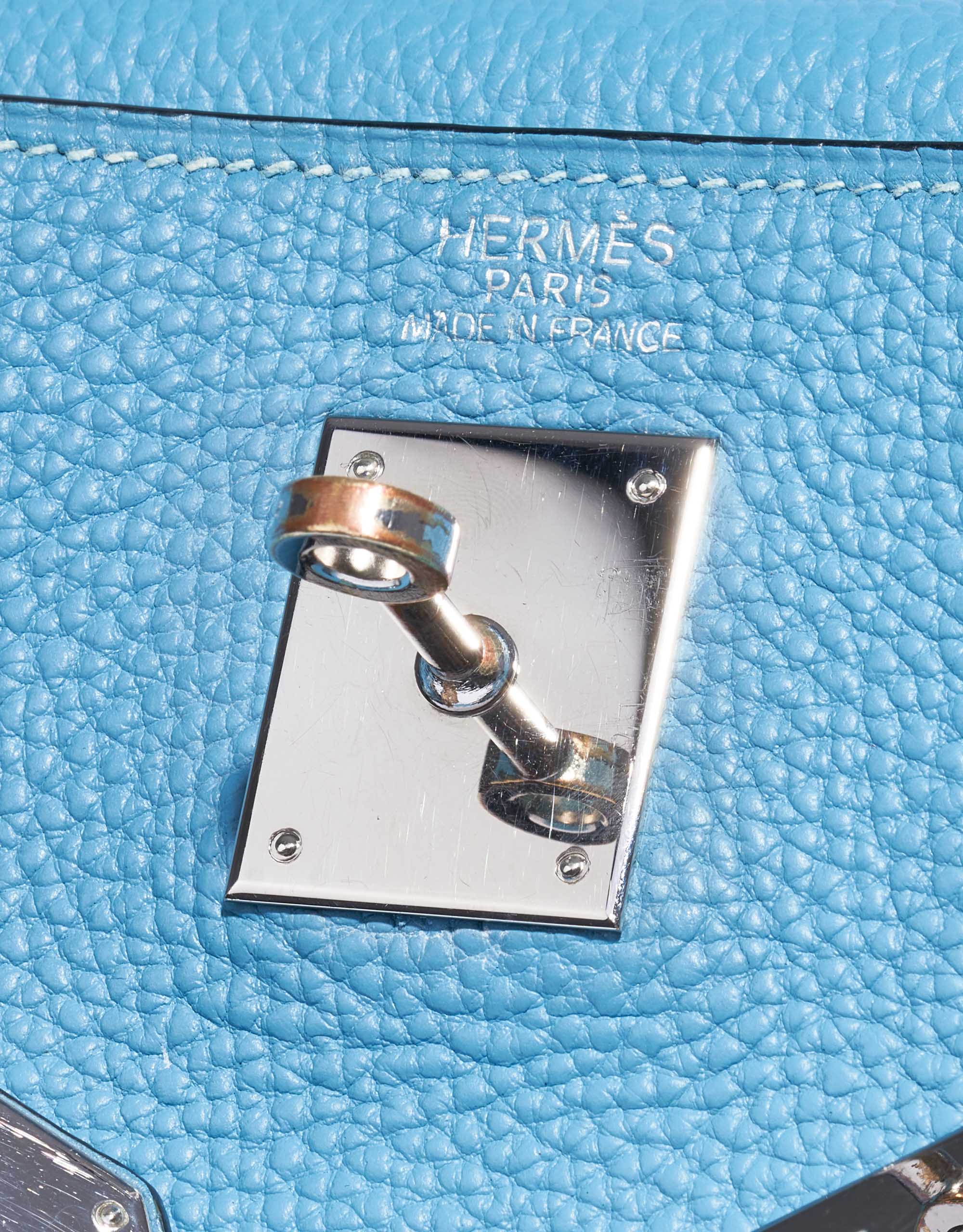 Hermès Kelly 35 Clemence Blue Jean