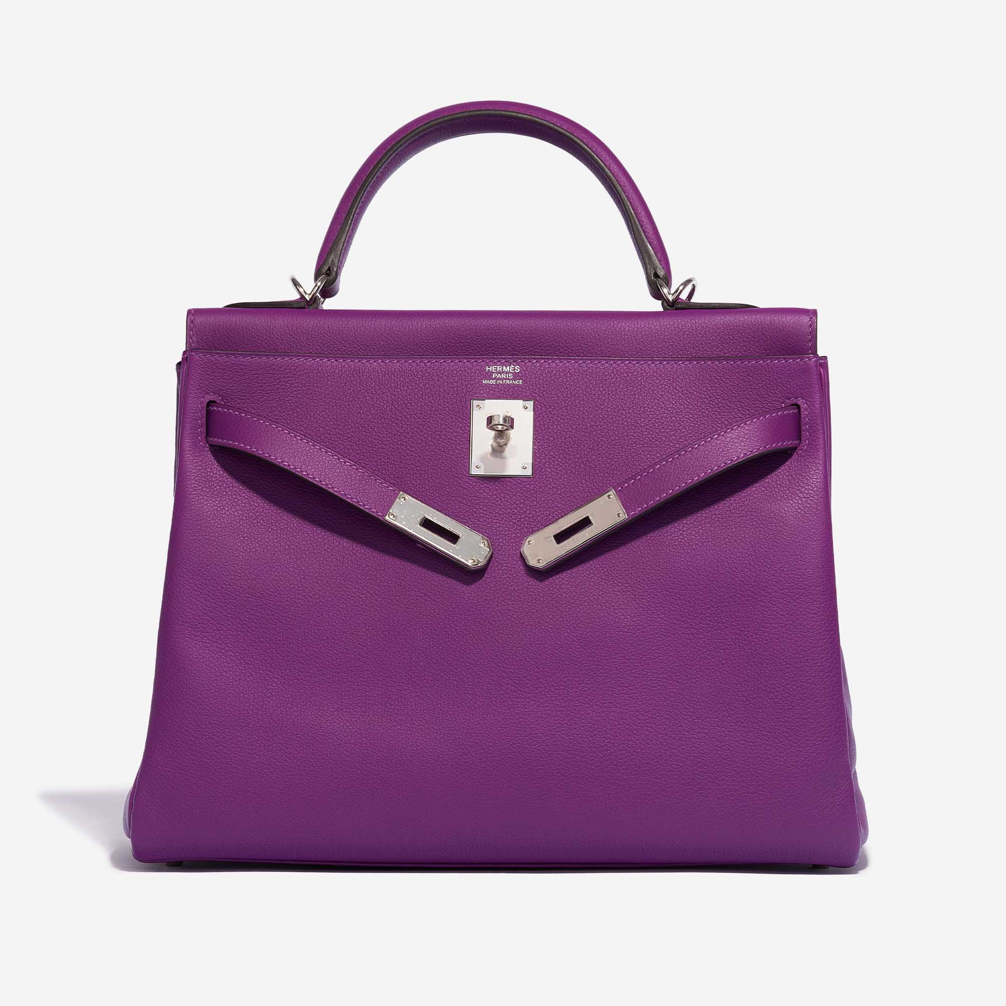 Hermes Kelly 32 Anemon Ultra Violet purple in Togo leather