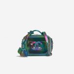 Chanel Vanity Case Small Rainbow Patent Iridescent Green / Transparent