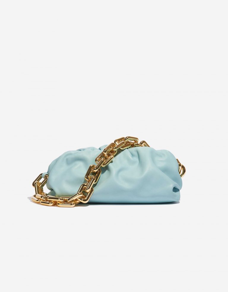 Bottega Veneta Chain Pouch Kalbsleder Türkis