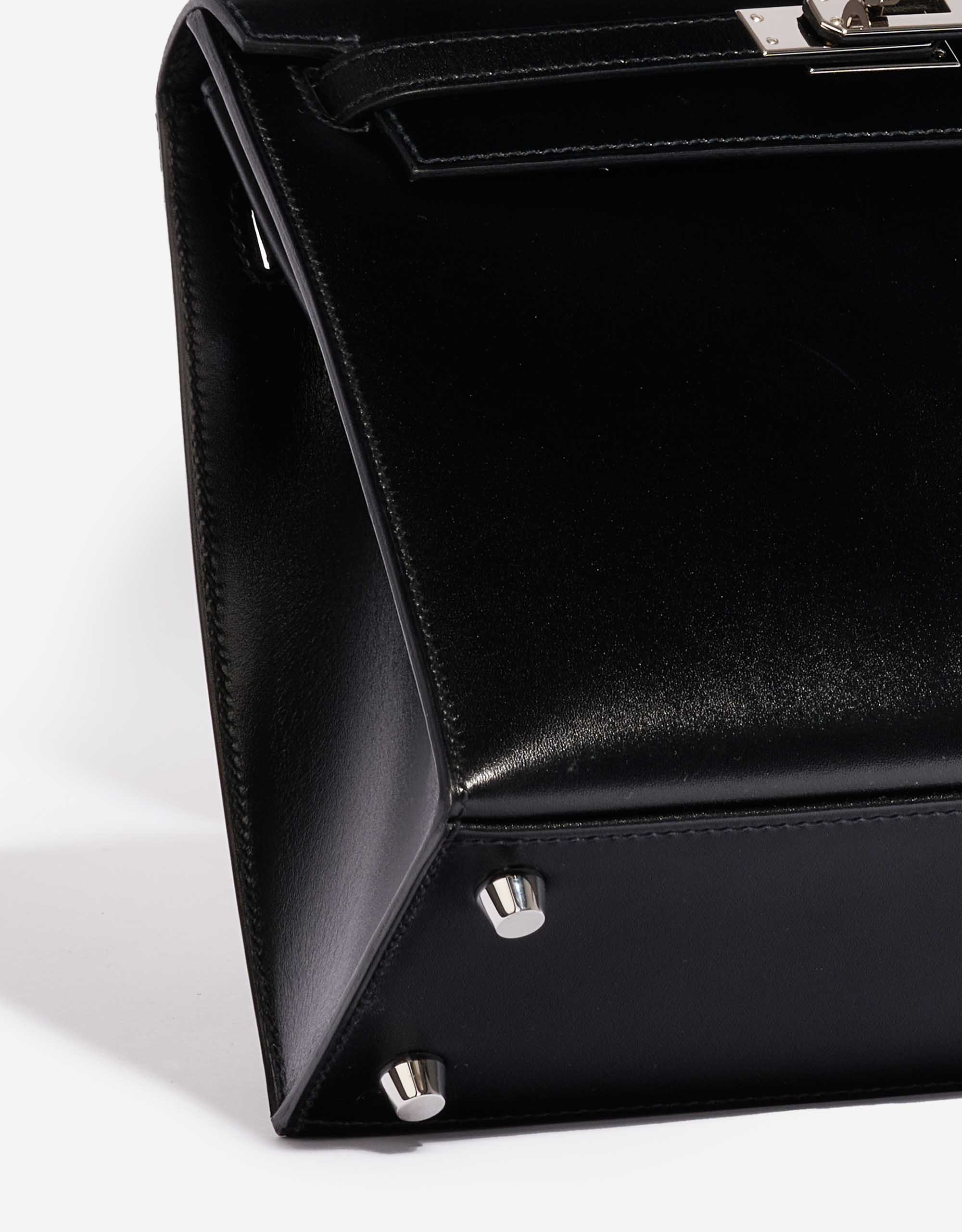 Hermes Kelly Sellier 28 Black Box Palladium Hardware